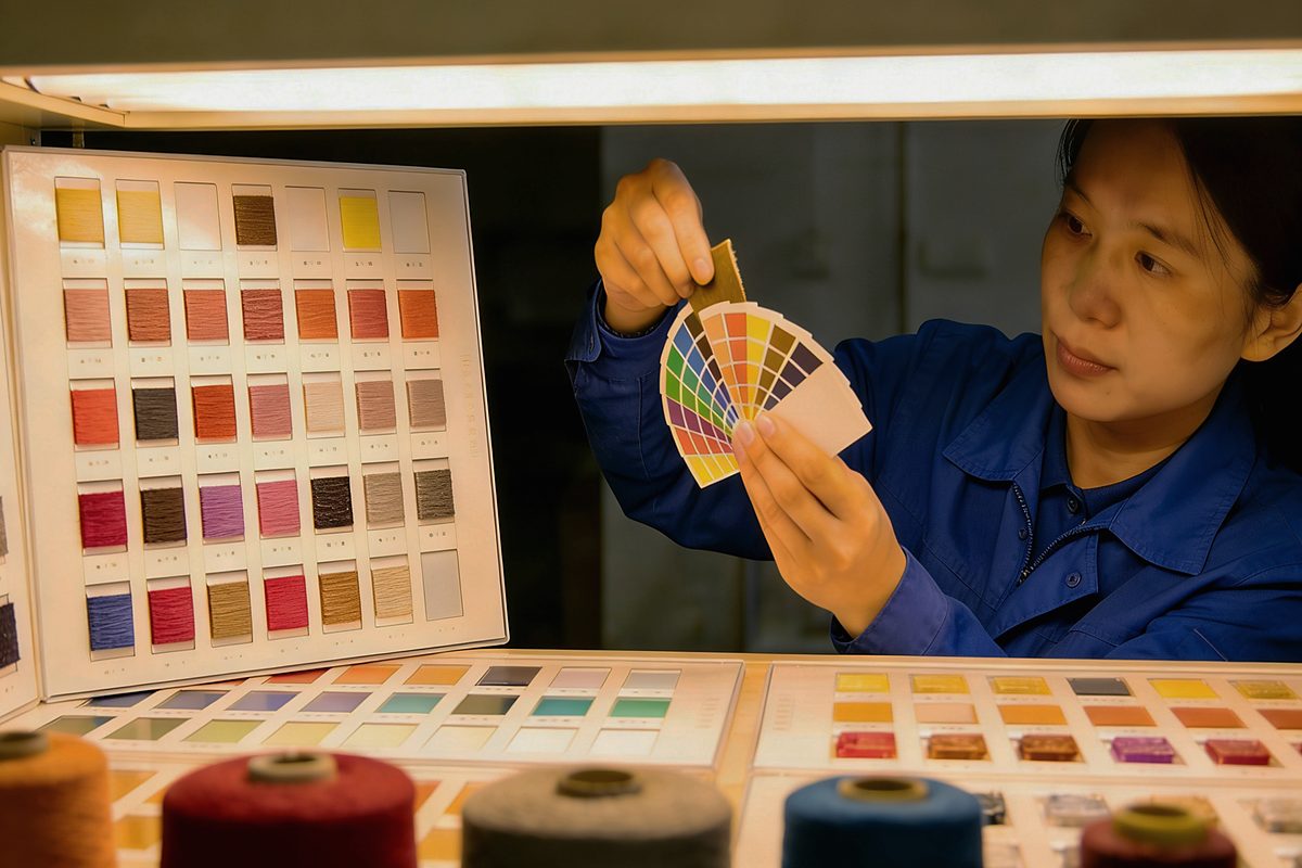 Lightbox color matching inspection